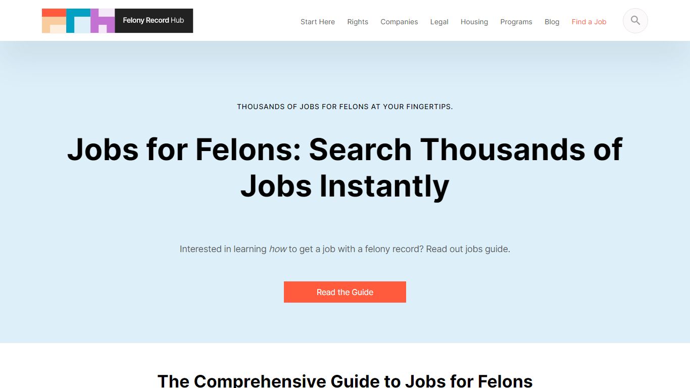 Jobs for Felons: Search Thousands of Jobs Instantly - Felony Record Hub